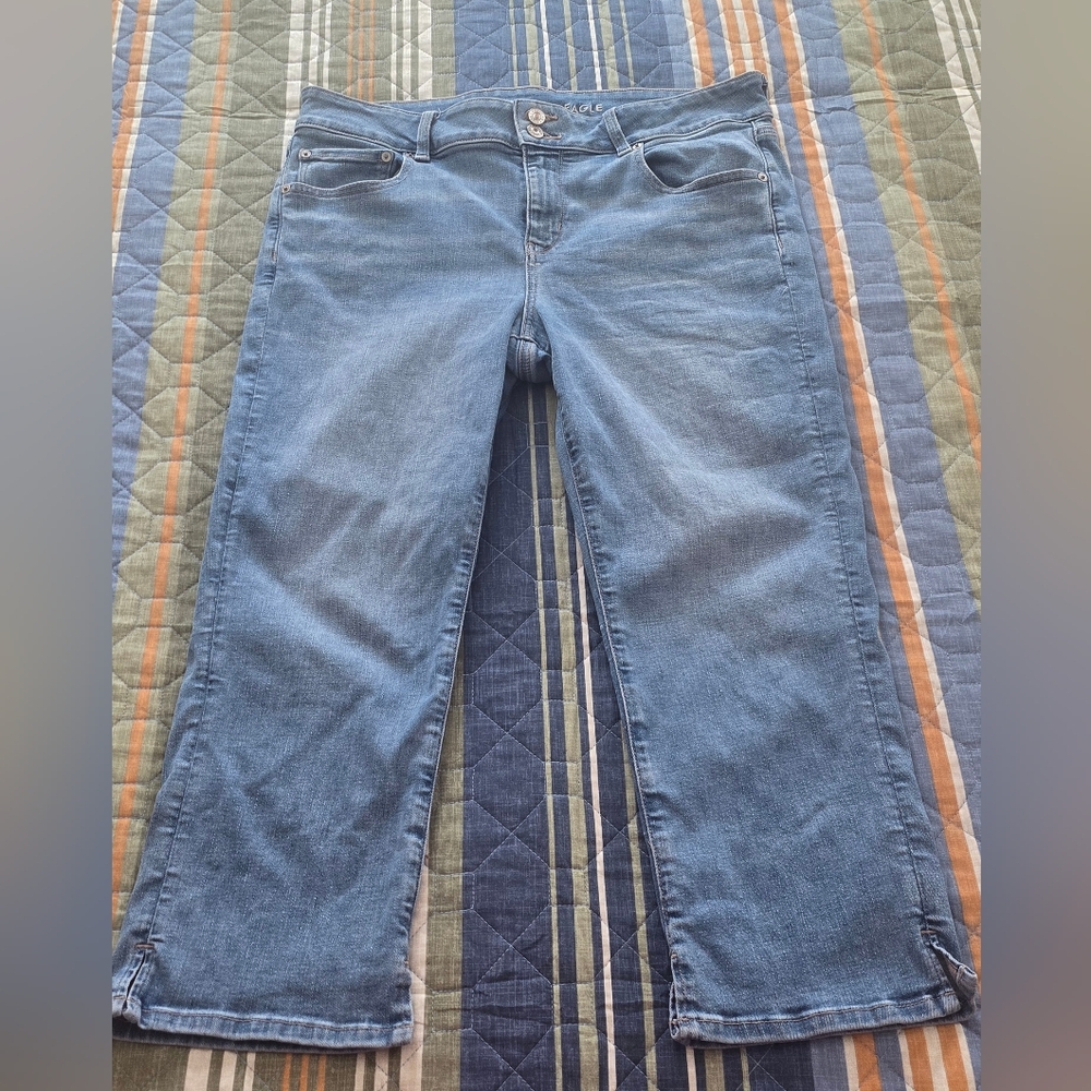 American Eagle Artist Crop Jeans 16 Regular